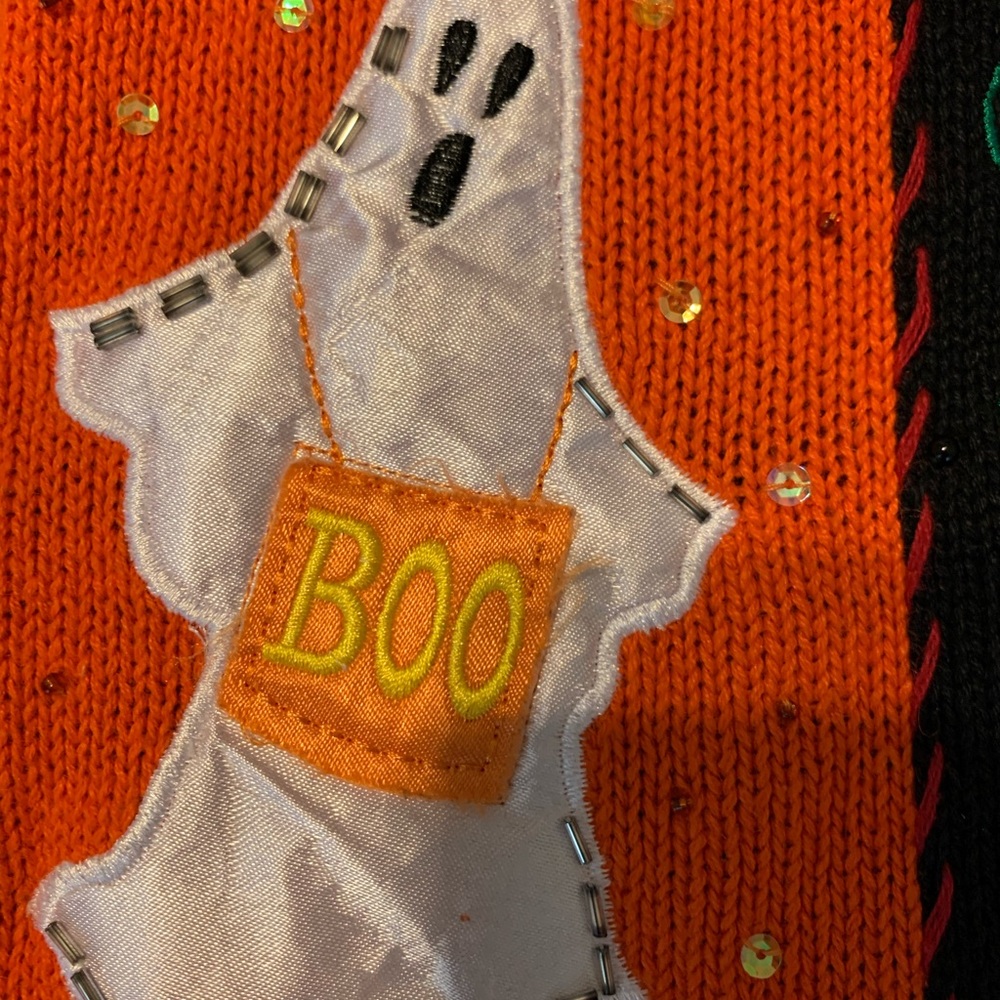 SOLD M details vintage halloween knitted vest - Picture 9 of 14
